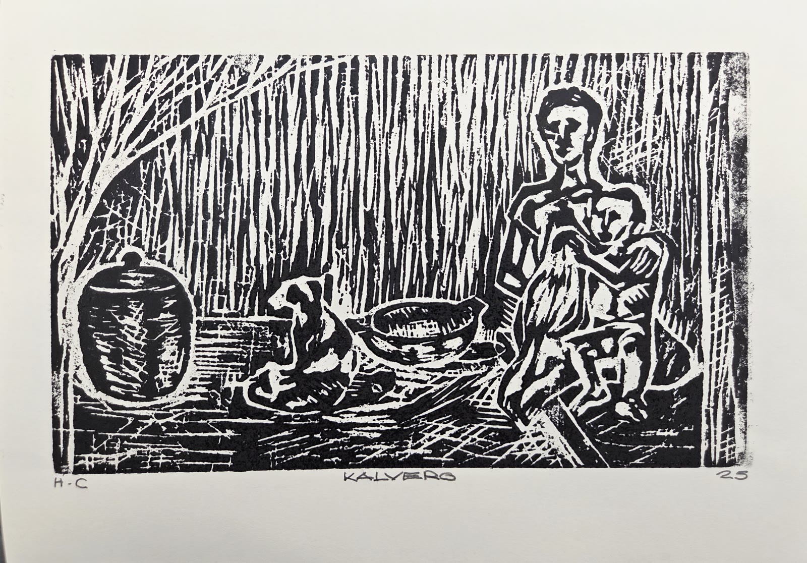 s/título (Mulher com criança e cachorro)